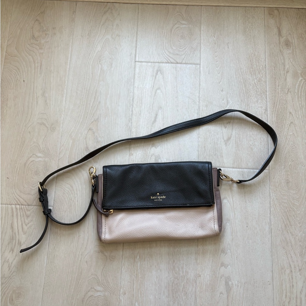 Kate Spade Black and Cream Crossbody Bag Purse